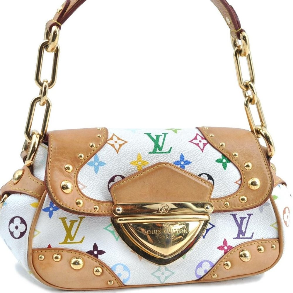 Multicolor White Marilyn Shoulder Bag